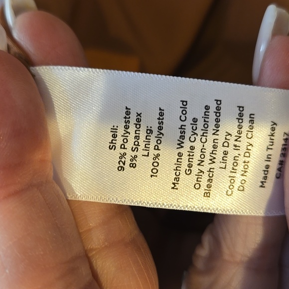 Talbot's Caramel Brown Faux Suede Stylish Pencil Skirt - Picture 7 of 7